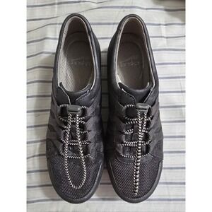 Dansko Womens‎ Honor Sneakers Size 37 Gray Metallic Slip On Comfort Shoes